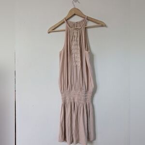 Ramy Brook Silk Sleeveless Mini Dress Light Blush Pink Size S Small